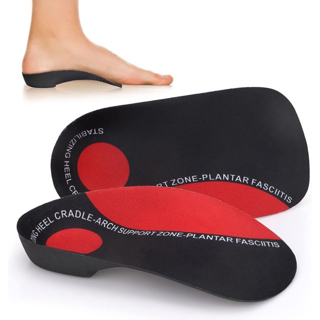 Plantillas ortopédicas, plantillas con soporte para arco alto 3/4 para mujeres y hombres, plantillas ortopédicas para fascitis plantar, pies planos