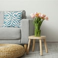 thumbnail image 2 of Simply Daisy 18 in x 18 in Contemporary Blue and Pink Polyester Throw Pillow, 2 of 2