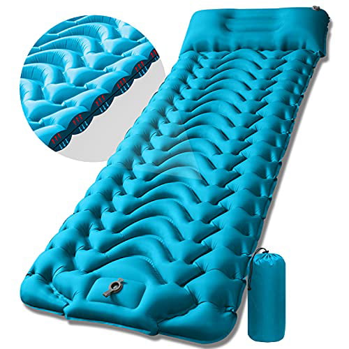 Tent Blue Ultralight Inflatable Camping Mattress Lightweight Camping Mat 3 Inch Ultra Thick Camping Pad Hikenture Sleeping Pad Hiking Water Resistant Sleeping Mat for Backpacking