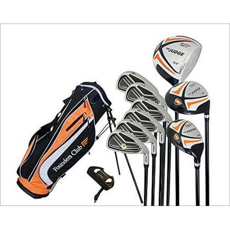 Graphite Steel Golf Club Set - Founders Club The Judge Mens Complete Golf Club Package Set for Men with Graphite and Steel and Stand Bag For Right Hand