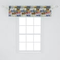 thumbnail image 2 of Ambesonne USA Valance Pack of 2, Retro Auto License Plates, 54"X12", Multicolor, 2 of 2