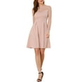 thumbnail image 2 of DARING DIVA Crew Neck Mesh Heart Polka Dots Sheer Skater Party Dress M Pink, 2 of 7