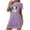 Purple, variant on Sakmal Plus Size Moo Moos for Women Nightgown Casual Halloween Short Black Nightwear Ghost Print Short Sleeve Nightgowns for Women