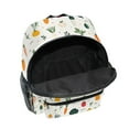 thumbnail image 6 of FORMRS School Backpack with Front Zippered Pocket 12" Elementary Student Travel Daypack, Beige Vegetables Pattern, 6 of 6