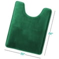 thumbnail image 5 of Nestl Contour Absorbent Memory Foam Bath Mat Set Bathroom Rug, Hunter Green, 24"x20", 5 of 7