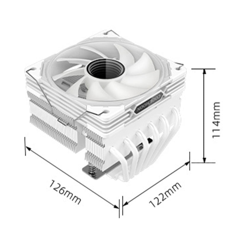 Efficient Down Flows 6 Heat Pipe CPU Air Coolers with ARGB Lighting &Powerful AntiGravity Design for Socket AM4 AM5