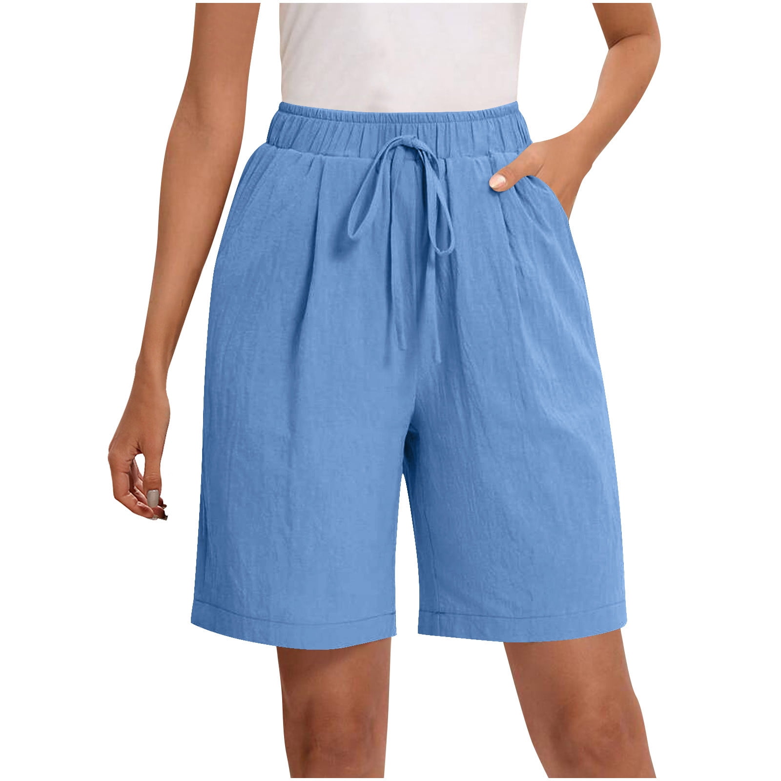 Short bleu grande taille femme – Loïcia