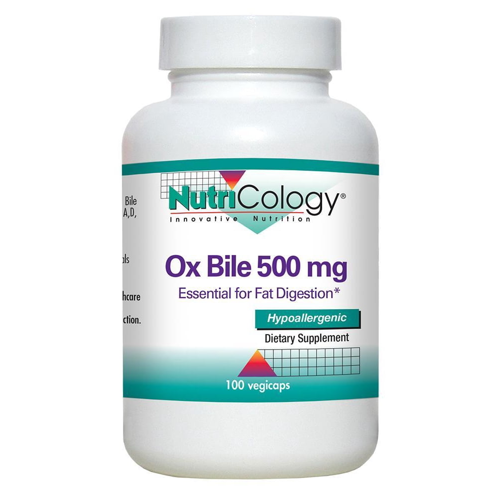 NutriCology Ox Bile 500 mg 100 Vegicaps
