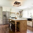 thumbnail image 3 of DingLiLighting 12" 2-light Flush Mount Ceiling Light for Kitchen, Industrial Caged Square Chandelier, Farmhouse, Indoor, E26 Base, 3 of 8