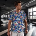 thumbnail image 3 of Wukai Cute Popcorn Print Men's Short-Sleeved Mesh T-Shirt,Quick-Dry Short Sleeve Workout T-Shirt-Medium, 3 of 8