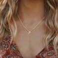 thumbnail image 2 of Exquisite Gold Initial Necklaces for Women Stainless Steel Choker A Z 26 Alphabet Initial Gold Pendant Necklace Jewelry Gifts, 2 of 4