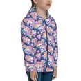 thumbnail image 5 of Kdxio graffiti style Skull flower Pattern Kids Boys Girls Zip Up Hoodie 3D Printed Hooded Sweatshirt Hoody Coat with Pocket 7-12 Y-Medium, 5 of 6