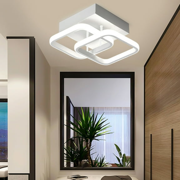 Square LED Ceiling Light Flush Mount Kitchen Bedroom Down Lighting Fixture Lamp