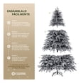 thumbnail image 2 of Árbol de Navidad Escarchado Ramas PVC y PE, Cedro del Himalaya Frondoso Esquimal (Negro Nevado, 1.80 m), 2 of 6