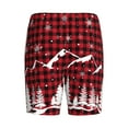 thumbnail image 2 of Haiem Christmas Tree Buffalo Plaid Men's Pajama Short with Soft Woven Cotton Elastic Waistband Sleep Short-4X-Large, 2 of 9