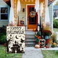 thumbnail image 3 of Happy Halloween Garden Flag 12x18 Inch Double Sided Outside, Haunted House Bat Witch Ghost Yard Outdoor Decorative Flag, 3 of 6