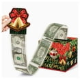 thumbnail image 2 of 4 Pack Christmas Money Box for Cash Gift Pull,Christmas Tree & Snowman & Santa & Elk Money Gift Boxes for Cash with Pull Out Card DIY Set Surprise Merry Box (Lime Green), 2 of 16