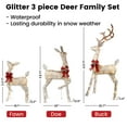 thumbnail image 5 of Every Moment Counts 5ft 3-Piece Lighted 3D Christmas Deer Set Outdoor Yard Decoration w/ LED Lights, Stakes, 5 of 8