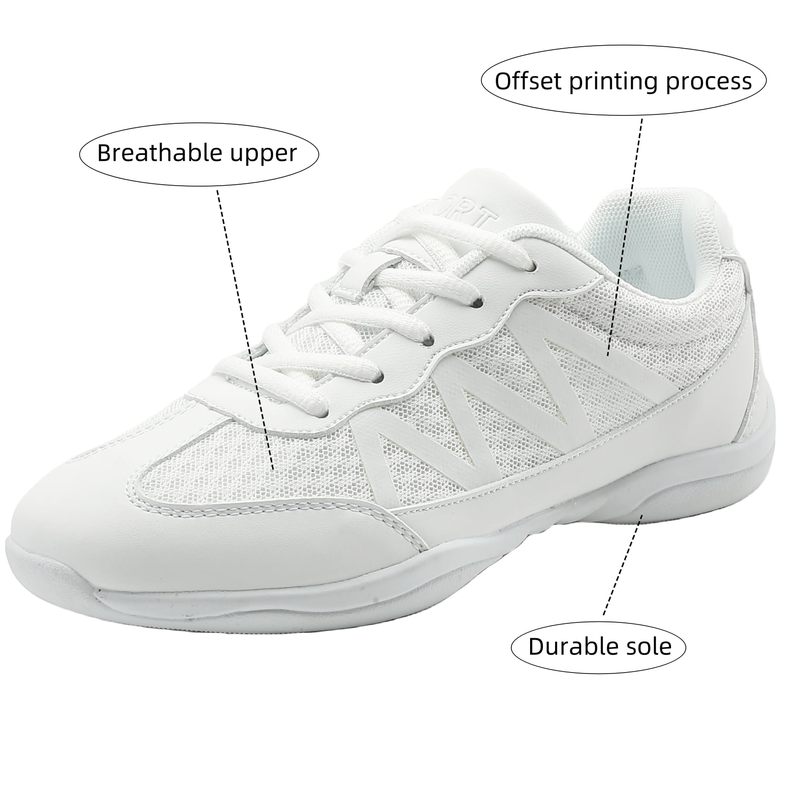 GlideMoves Cheer Shoes Girls Jump Tumbling Women Exercise Aerobic Fitness Dance Training Youth School Student Team Competition