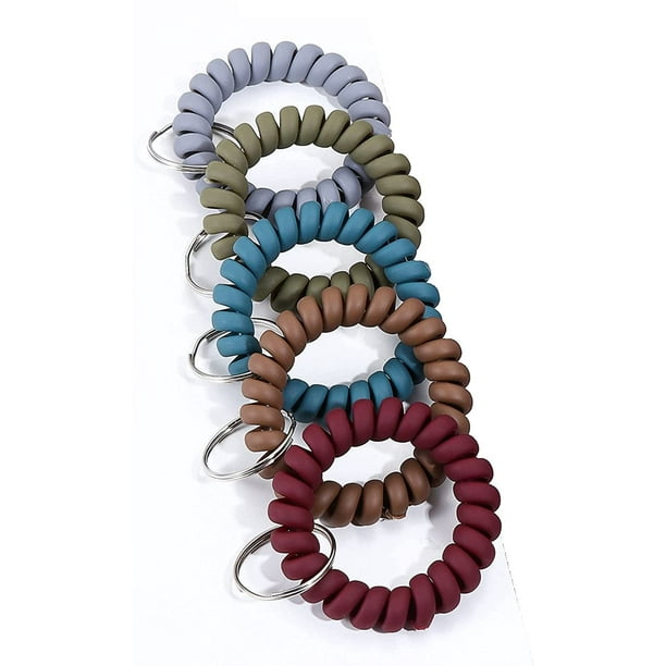 Spiral keychain deals bracelet