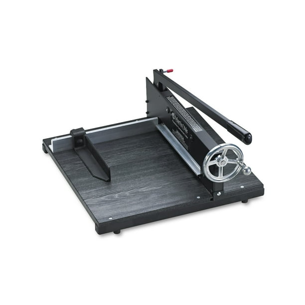 Premier Commercial Stack Paper Cutter, 350 Sheet Capacity, Wood Base