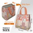 thumbnail image 3 of Pioneer Flower Floral Print Pattern Insulated Lunch Bag for Women & Adults,Large Portable Soft Cooler Lunch Bag,Thermal Food Storage Tote with Pearl Cotton,8.66L,8.75x5.75x9.5 Inch, 3 of 6