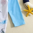 thumbnail image 6 of LIIPEE Boys Swimwear Summer New Fashion Long Sleeve Ocean Animal Printed Round Neck Zipper Romper Swimsuit With Cap Girl Leisure Beach Beachwear,Blue,6-12 Months, 6 of 7