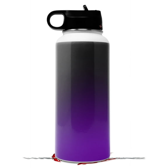 Skin Wrap Decal compatible with Hydro Flask Wide Mouth Bottle 32oz Smooth Fades Purple Black (BOTTLE NOT INCLUDED)