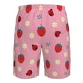thumbnail image 6 of Kll Strawberry And Ladybugs Men'S Casual Summer Beach Shorts Hawaiian Shorts With Pockets-X-Large, 6 of 9