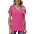 thumbnail image 2 of MOSHU 3 Pack T-Shirts for Women Short Sleeve Summer Womens Tops Casual Women T-shirts Summer Outfits, 2 of 9