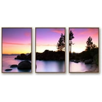 IDEA4WALL 3 Piece Framed Canvas Wall Art for Living Room, Bedroom Lake Tahoe Canvas Prints for Modern Home Decoration Ready to Hang