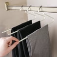 thumbnail image 2 of Mauxuk Space Saving Z Shaped Pants Hanger - Heavy Duty Non Slip Clothes Rack, 3 Pack, Durable Stainless Steel Core, 0.40 lb, 2 of 6