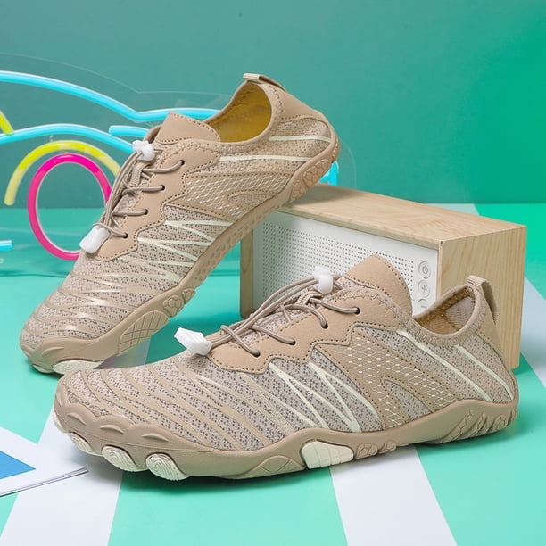 Zapatos de agua unisex descalzos Beach sin deslizamiento para deportes (40) caqui