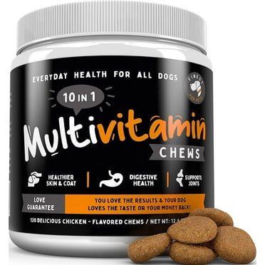 Finest for Pets 10 in 1 Multivitamin Chews for Dogs, Chicken Flavor, 120 Count Chews