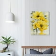thumbnail image 4 of Acheng  Yellow Flower Wall Art Floral Pictures for Bathroom Abstract Canvas Flowers Wall Decor Botanical Poster Print for Living Room Bedroom Home Decorations Framed Artwork 12x16 in, 4 of 5