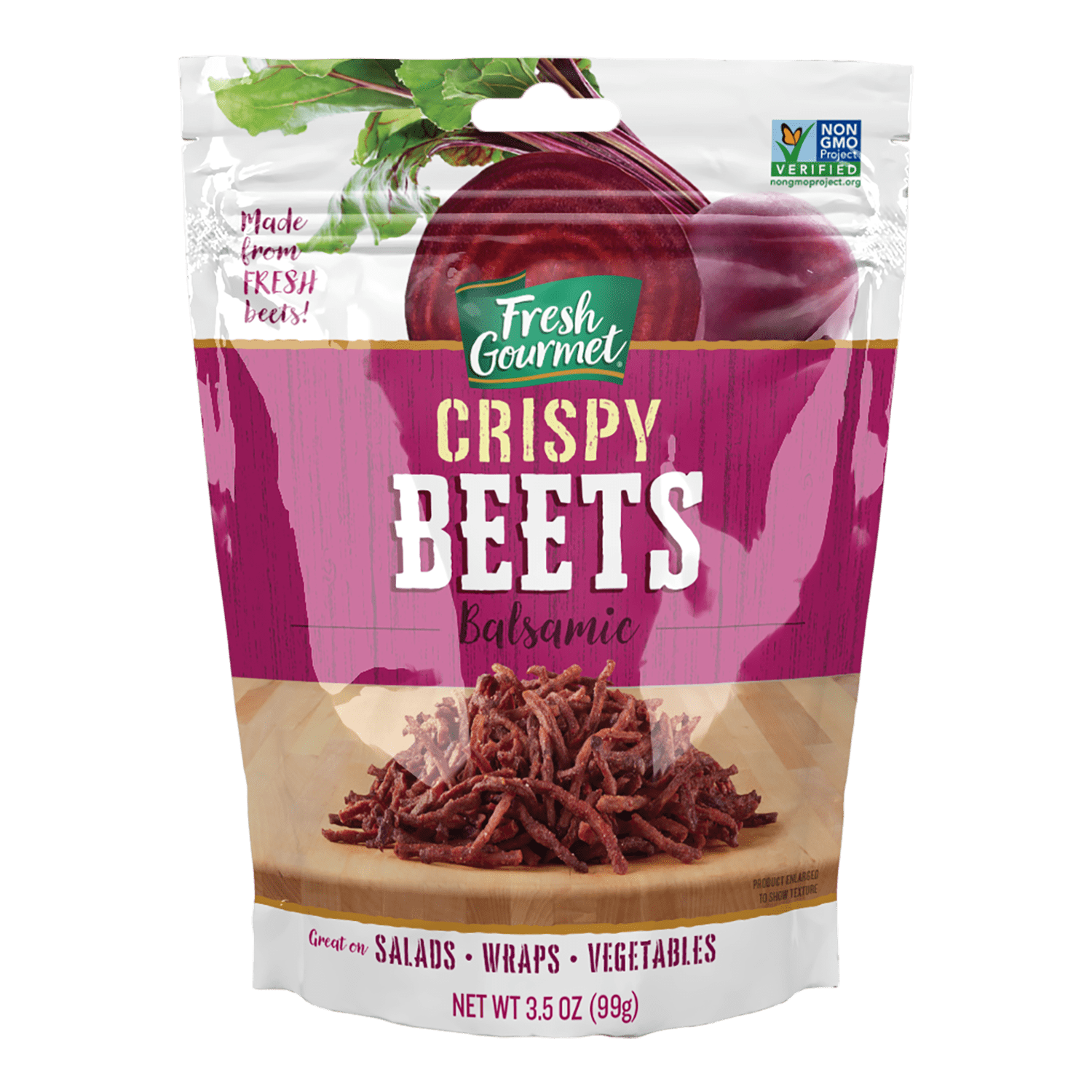 Fresh Gourmet Crispy Balsamic Beets, 3.5 oz, Crispy Red Peppers, 3.5 oz, Crispy Dillies, Pickle Flavored, 3.5 oz Variety Pack