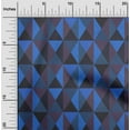 thumbnail image 2 of oneOone Cotton Poplin Medium Blue Fabric Geometric Sewing Material Print Fabric By The Yard 56 Inch Wide, 2 of 4
