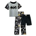 thumbnail image 1 of Batman Ensemble de Sommeil 3 Pcs pour Garçons : Short de Pyjama, Pantalon et Haut, 1 of 10