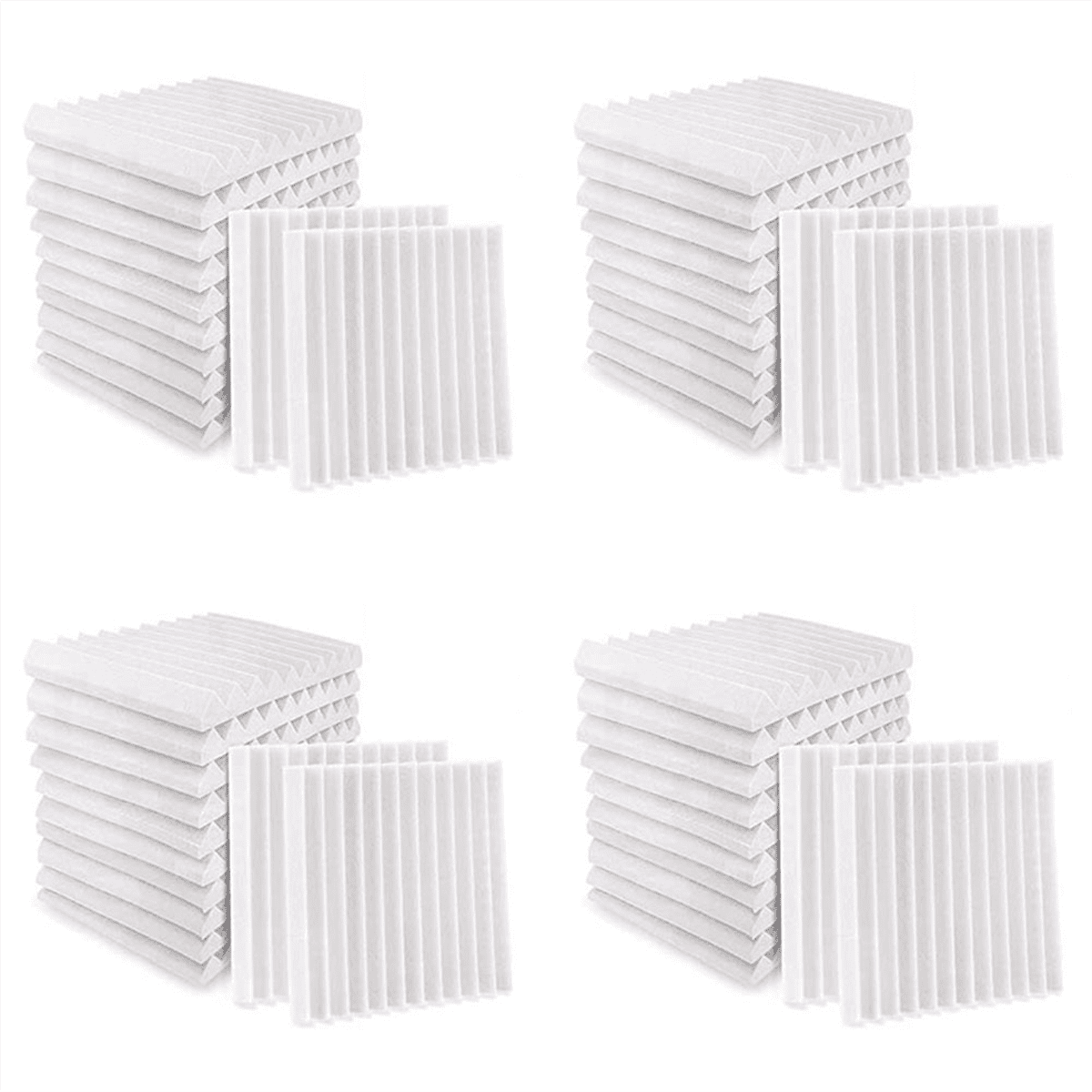 48Pcs Acoustic Foam Board,Studio Wedge Tile,Acoustic Soundproof Pyramid Studio Treatment Wall Panel,Etc,2.5X30X30cm