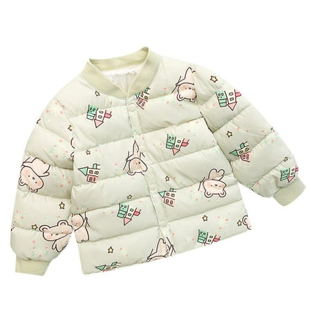 

Spazoro Toddler Girls Boys Puffer Jackets Clearance Crew Neck Fall and Winter Warm Coats for Girls Green Size 7 T