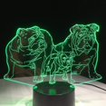 thumbnail image 4 of 3d Night Light3d Illusion Lamp Pug Dog Family Night Light Baby Animal Bulldog Luces LED Lámparas de mesa para decoración del hogar Lámpara de decoración con Touch For Best Feliz Sencillez, 4 of 4