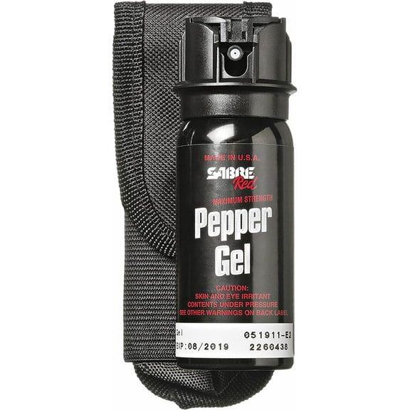 Tactical Pepper Gel With Belt Holster For Easy Carry, Maximum Police Strength OC Spray, Quick Access Fast Flip Top Safety, Tactical Design For Security Professionals, 1.8 fl oz