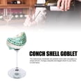 thumbnail image 3 of Conch Shell Wine Glass, Handmade Polished Seashel Drinking Goblet, Unique Artwork Creative Cocktail Cup with Elegant Design for Wedding, Party, Bar Decor, 3 of 7