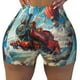 thumbnail image 2 of Balery Beautiful Red Train Hot Air Balloon Pantalones cortos de entrenamiento estampados para mujer, sin costuras, ajustados, para gimnasio, yoga, correr, deportes, ejercicio activo, fitness.-Medium, 2 of 8