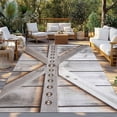 thumbnail image 2 of Retro Farms Outdoor Rug for Patio/Deck/Porch, Non-Slip Large Area Rug 3 x 5 Ft, Farmhouses Vintage Cabin Barn Wood Plank Indoor Outdoor Rugs Washable Area Rugs, Reversible Camping Rug Carpet Runner, 2 of 8