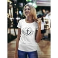 thumbnail image 2 of Anchor Logo Vintage Style T-Shirt Women -Image by Shutterstock, Female x-Large, 2 of 4