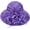 B-purple, variant on Women Straw-Organza Spring-Hat Floral-Decor, Derby Cocktail Tea Party Sun Hat Wedding Bridal Flower Church Hat Packable