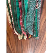 Ethinumatic Patchwork Silk Sari Scarves, Assorted Patchwork Multi Layer, 1-Piece