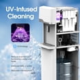thumbnail image 4 of 4-in-1 Self-Cleaning Water Dispenser with Ice Maker, Bottom Loading Hot & Cold Water Cooler for 3 or 5 Gallon Bottle - Includes Child Safety Lock & Nightlight - Water Machine for Home, Office, White, 4 of 9