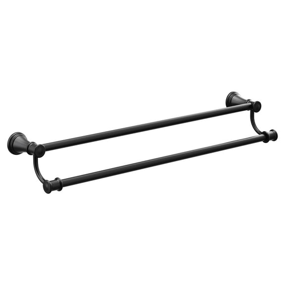 Moen Yb6422 Belfield 24" Double Towel Bar - Black
